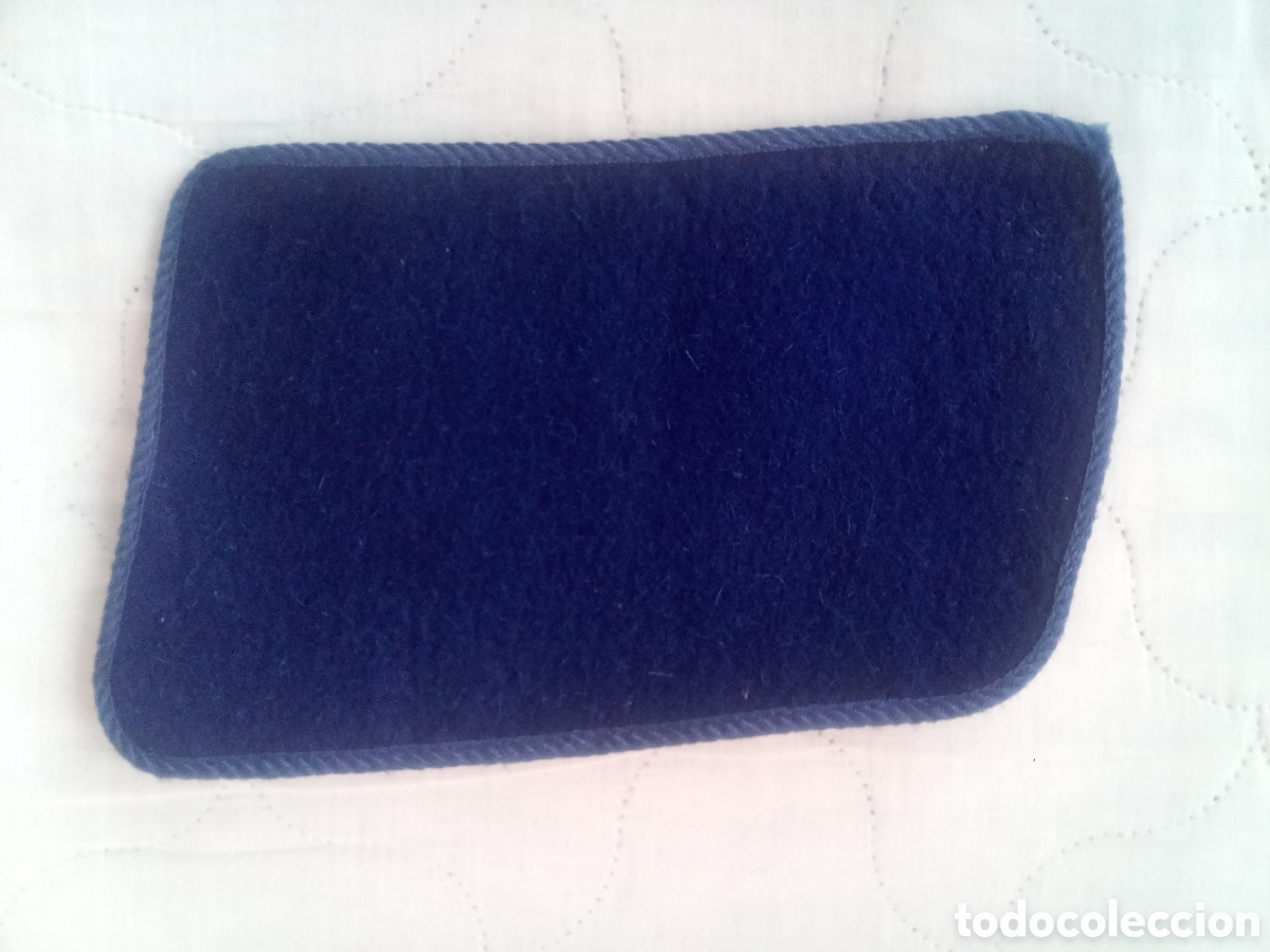 Antig&uuml;edades: TAPETE FIELTRO AZUL - BASE PLANCHA - Foto 1