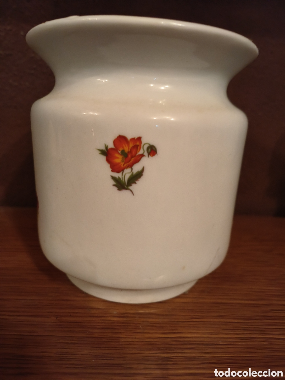 Antig&uuml;edades: Tarro de cer&aacute;mica floral - Foto 3