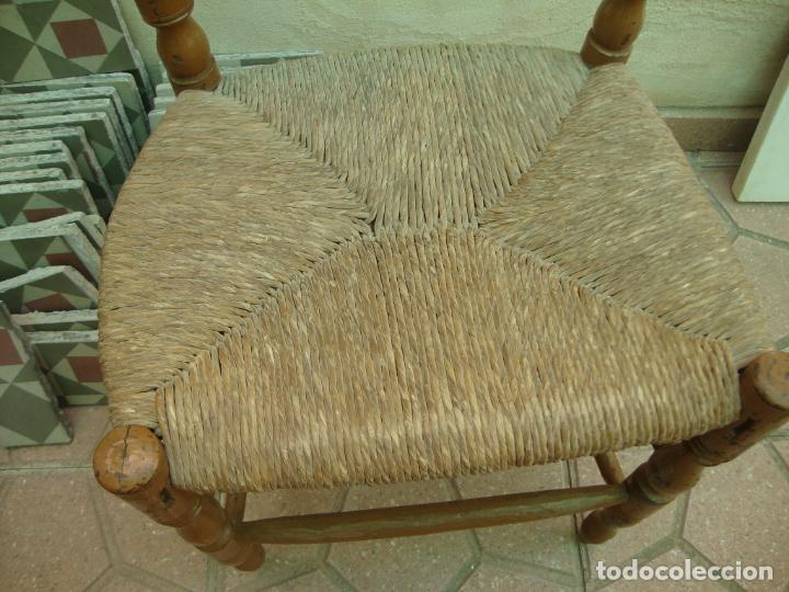 Antig&uuml;edades: silla asiento de enea - Foto 2
