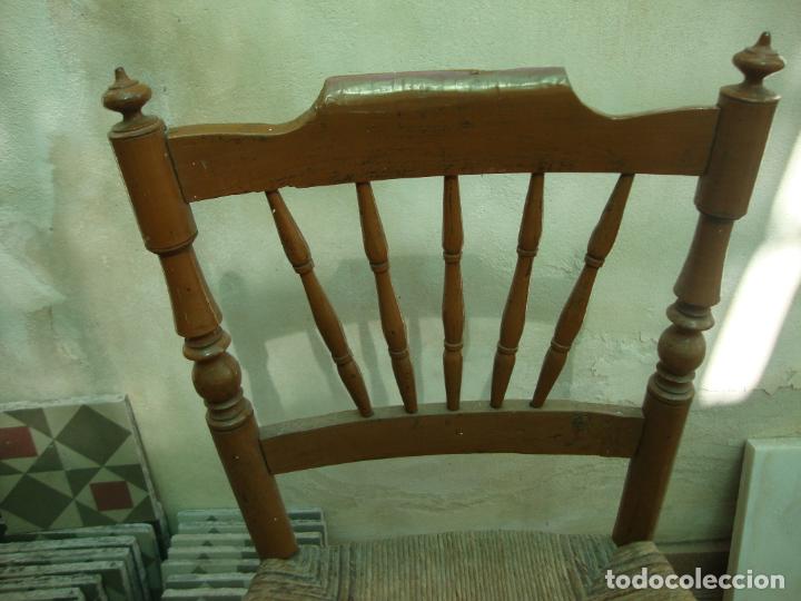 Antig&uuml;edades: silla asiento de enea - Foto 3