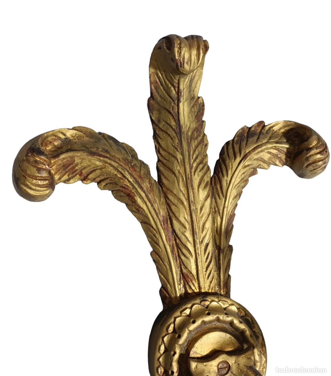 Antig&uuml;edades: GRAN APLIQUE EN MADERA Y FORJA DORADA ESTILO BARROCO - Foto 3