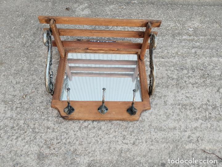 Antig&uuml;edades: perchero espejo repisa - Foto 4