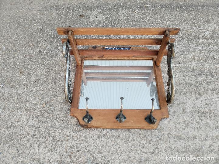 Antig&uuml;edades: perchero espejo repisa - Foto 5