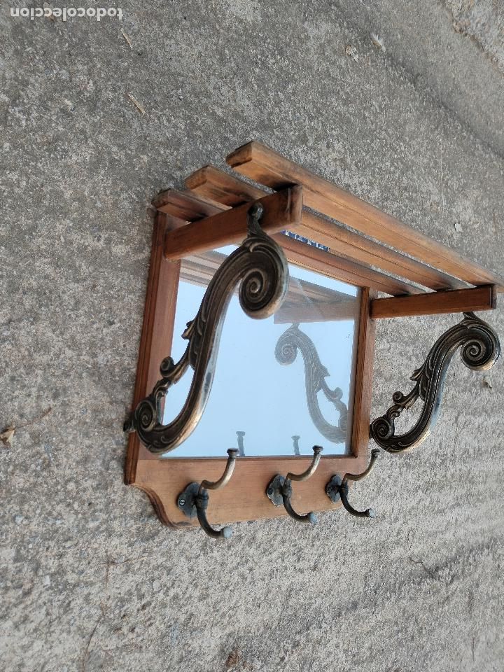 Antig&uuml;edades: perchero espejo repisa - Foto 8