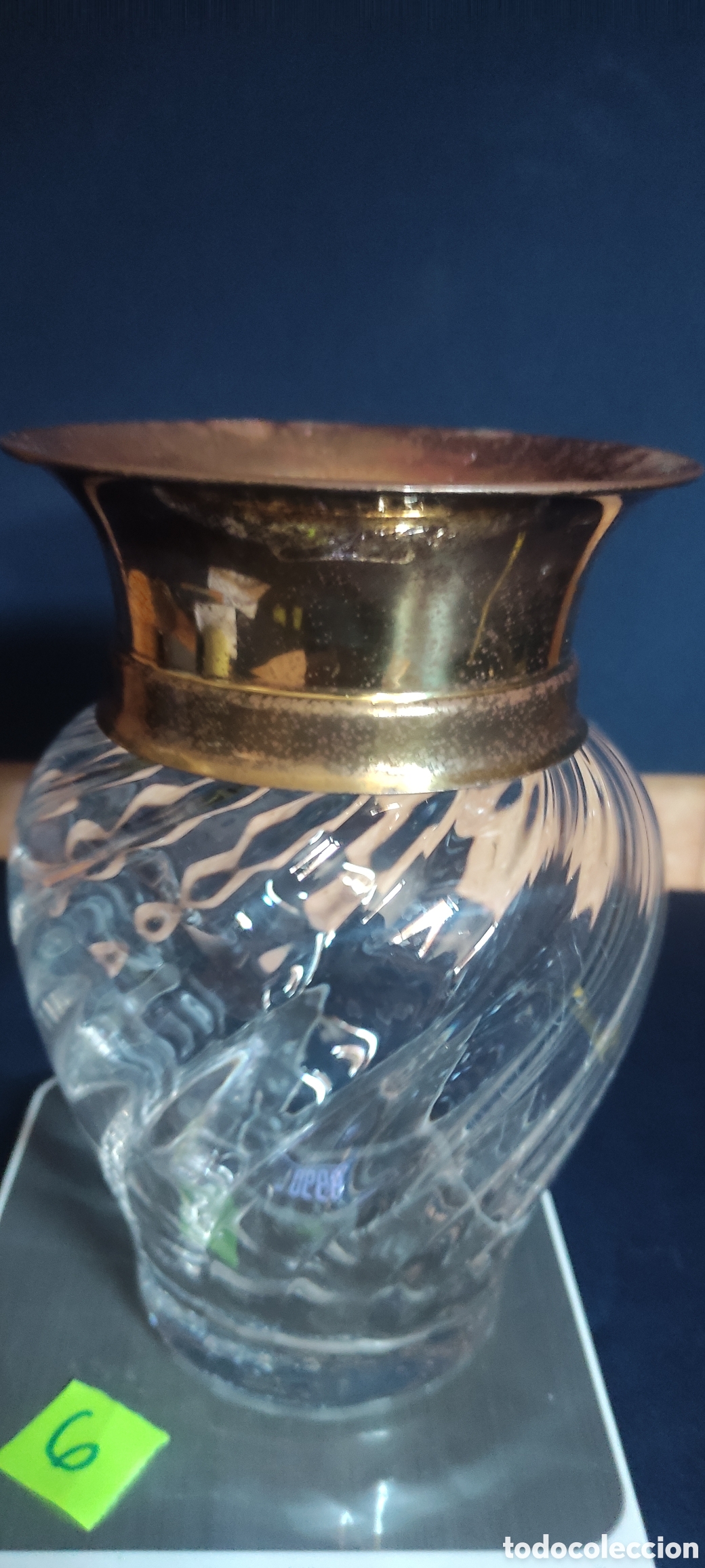 Antig&uuml;edades: JARRON DE CRISTAL TALLADO - Foto 2