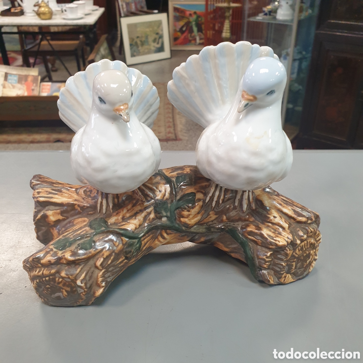 Antig&uuml;edades: Palomas en porcelana - Foto 1