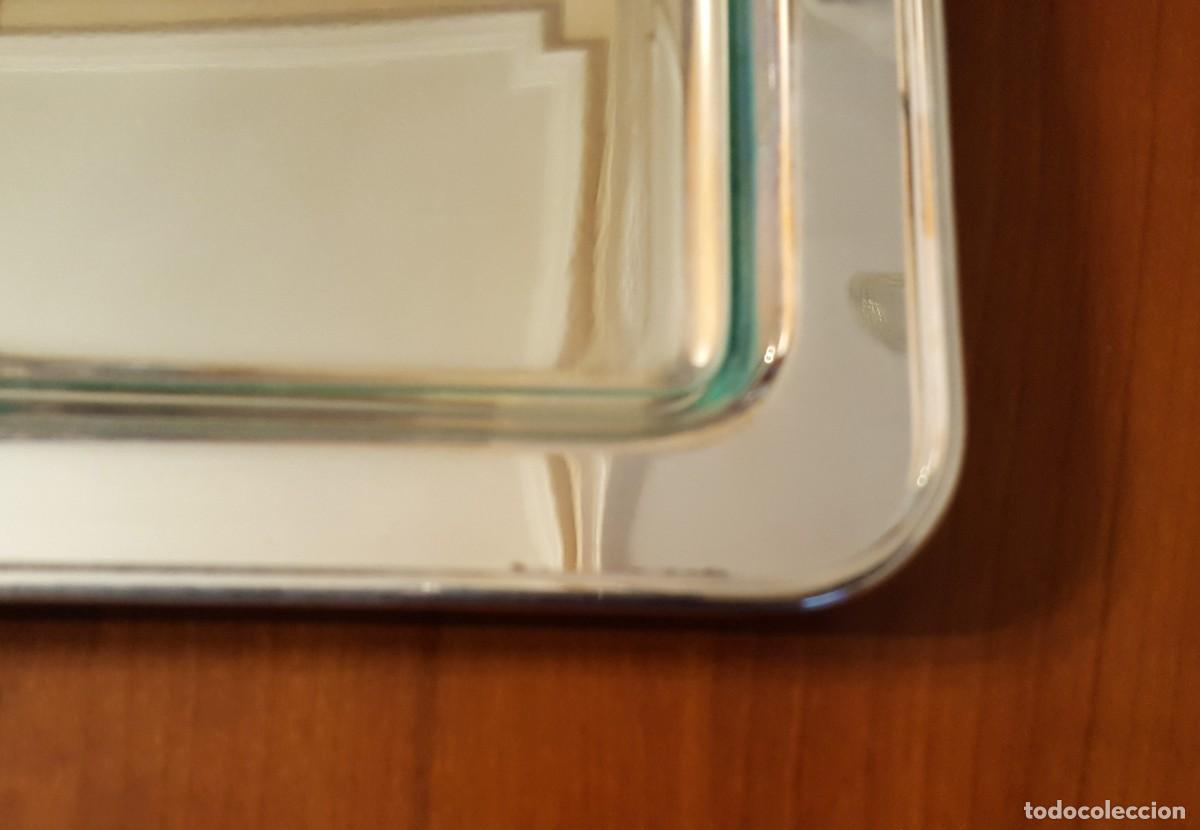 Antig&uuml;edades: Bandeja rectangular con asas (ba&ntilde;ada en plata, tama&ntilde;o grande) - Foto 7