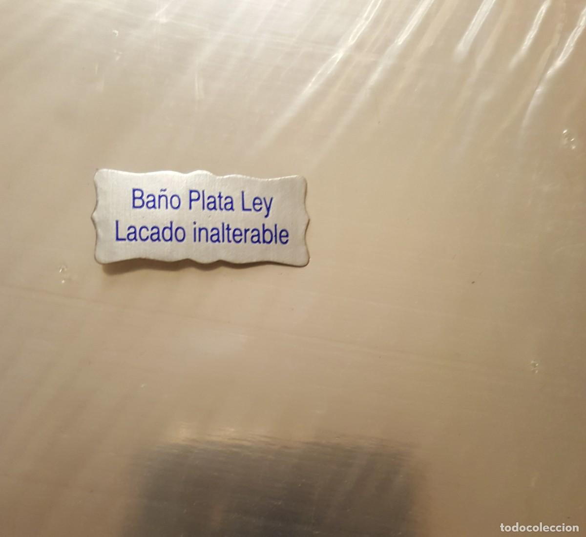 Antig&uuml;edades: Bandeja rectangular con asas (ba&ntilde;ada en plata, tama&ntilde;o grande) - Foto 10