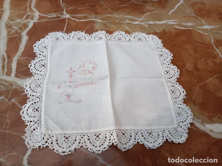 antiguo pañuelo de algodón blanco de señora pun - Comprar