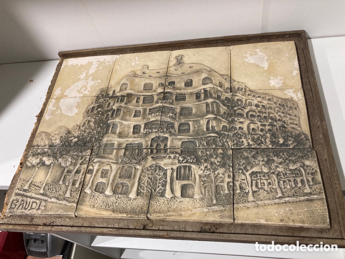 Antig&uuml;edades: Cuadro Cer&aacute;mica Gaudi La Pedrera - Foto 2