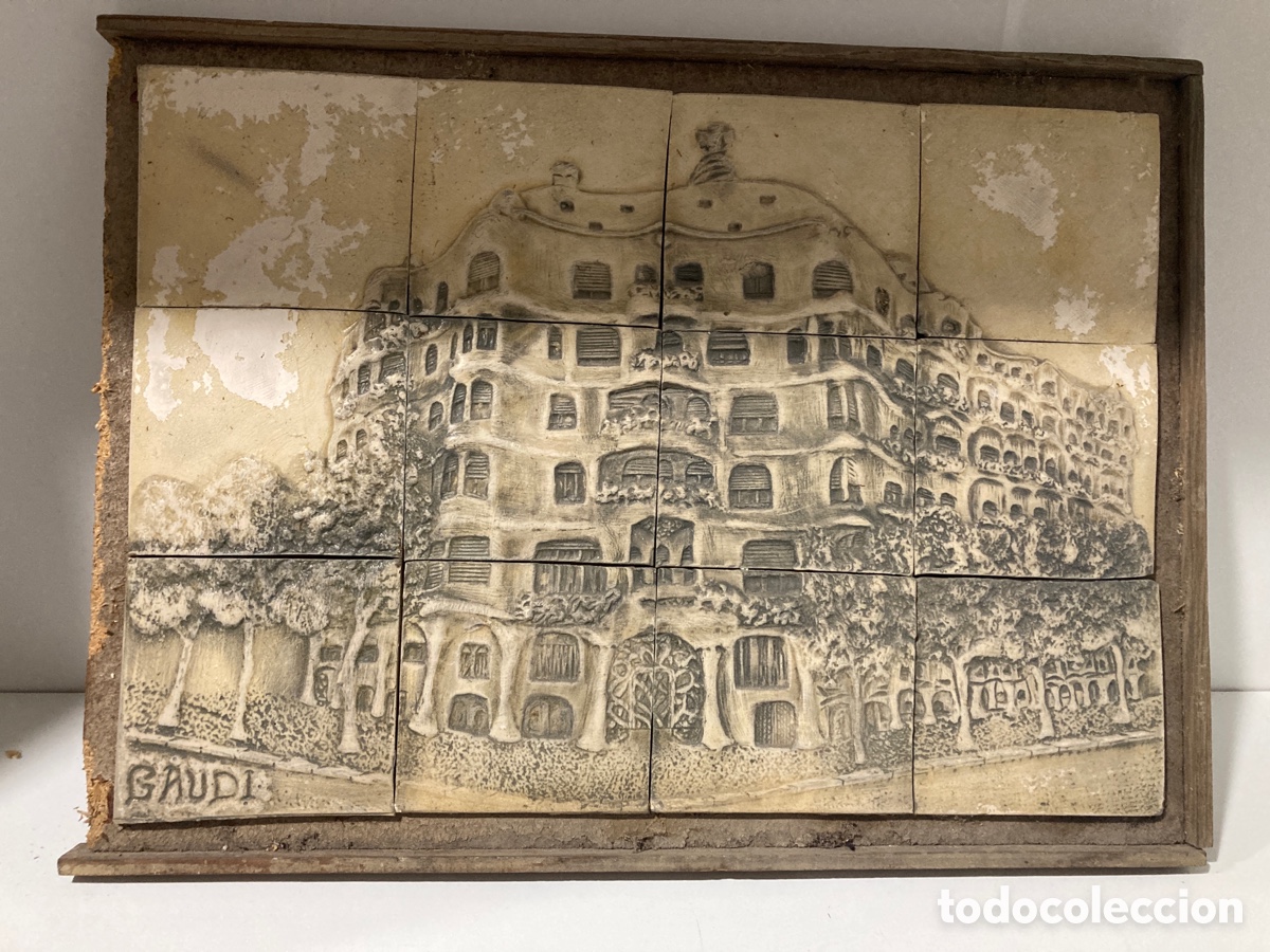 Antig&uuml;edades: Cuadro Cer&aacute;mica Gaudi La Pedrera - Foto 1