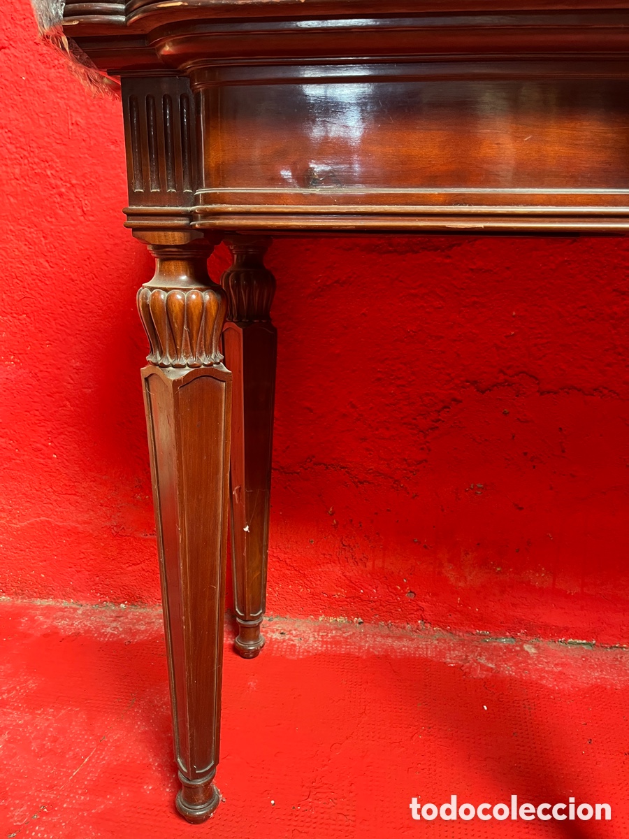 Antig&uuml;edades: G Gran mesa de libro en caoba. - Foto 13
