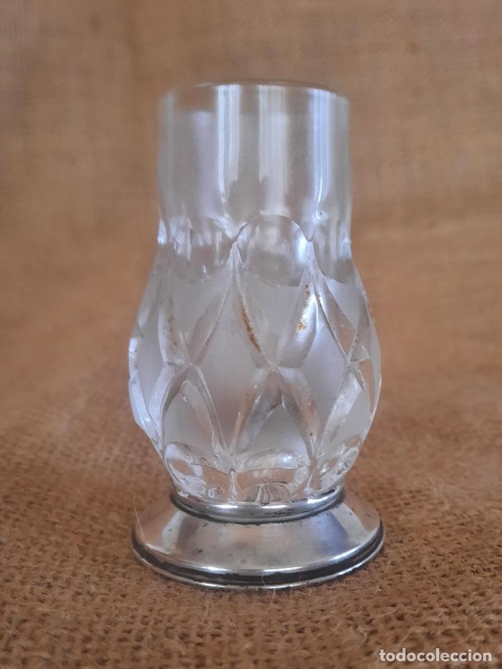 Antig&uuml;edades: PALILLERO CRISTAL EN BASE PLATA LEY - Foto 1