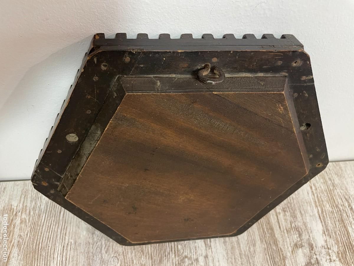 Antig&uuml;edades: ESPEJO MADERA HEXAGONAL - Foto 9