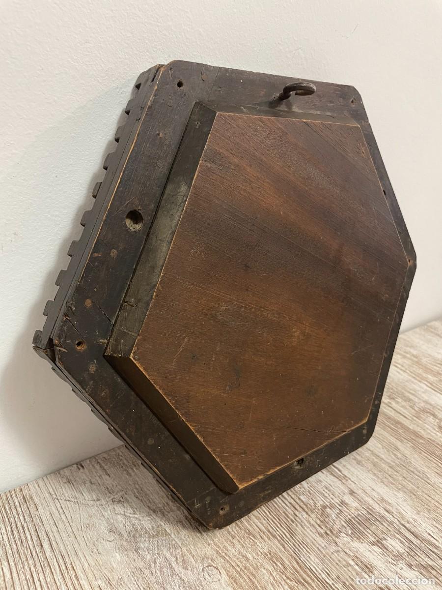 Antig&uuml;edades: ESPEJO MADERA HEXAGONAL - Foto 10
