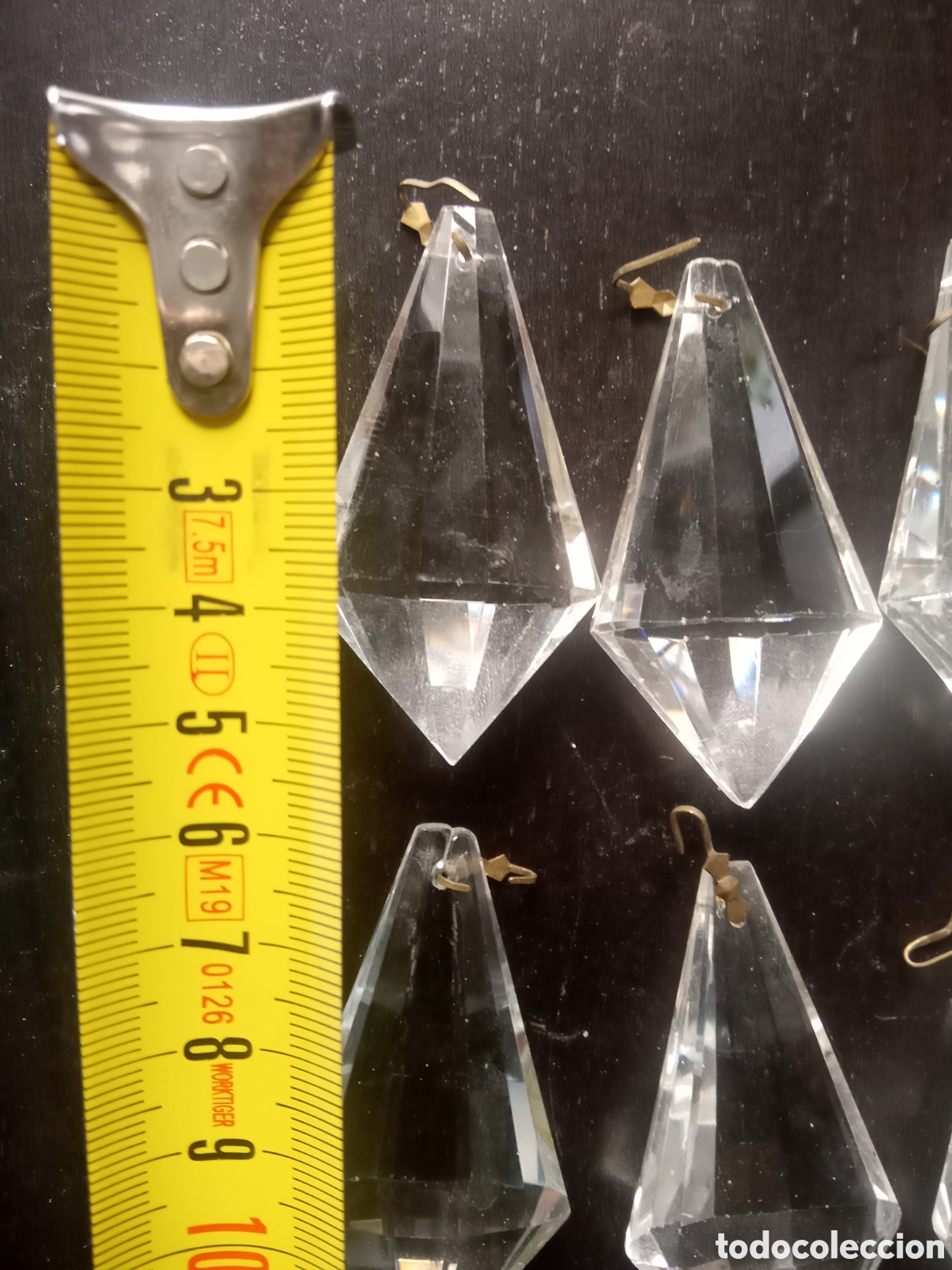 Antig&uuml;edades: Lotes 12 perlas cristal l&aacute;mpara - Foto 2