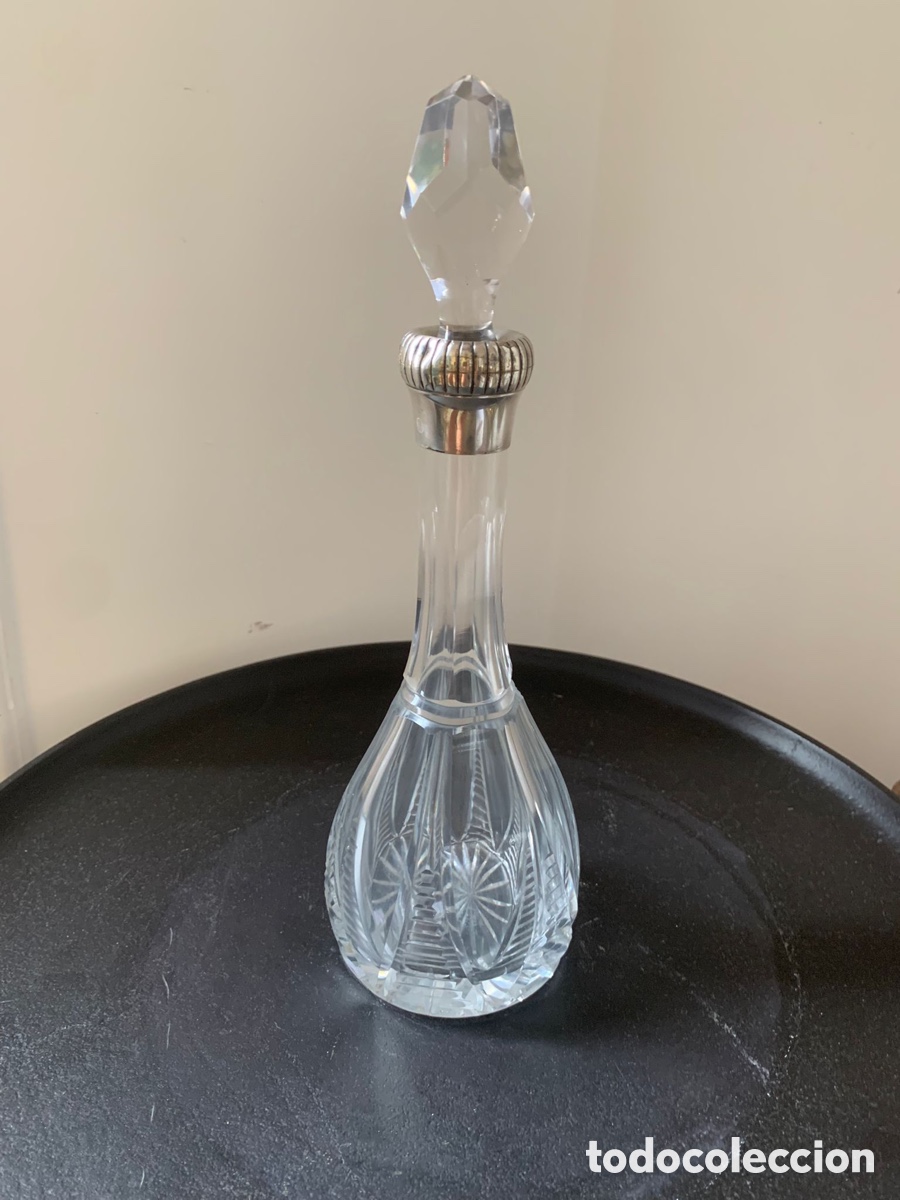 Antig&uuml;edades: Botella de cristal tallado - Foto 2