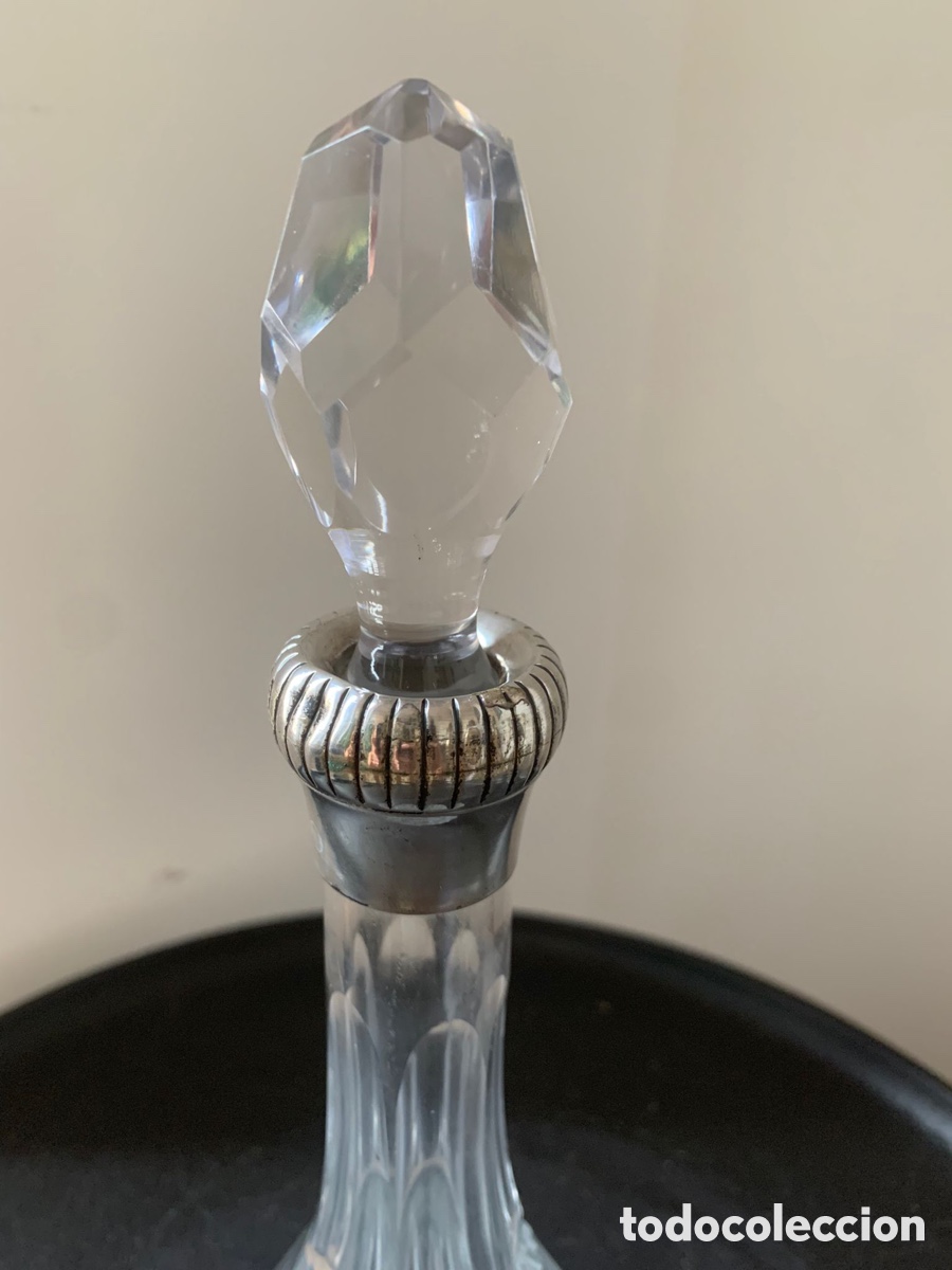 Antig&uuml;edades: Botella de cristal tallado - Foto 3