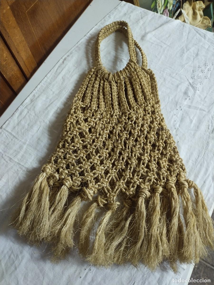Antig&uuml;edades: Bolso de compra de pita - Foto 2