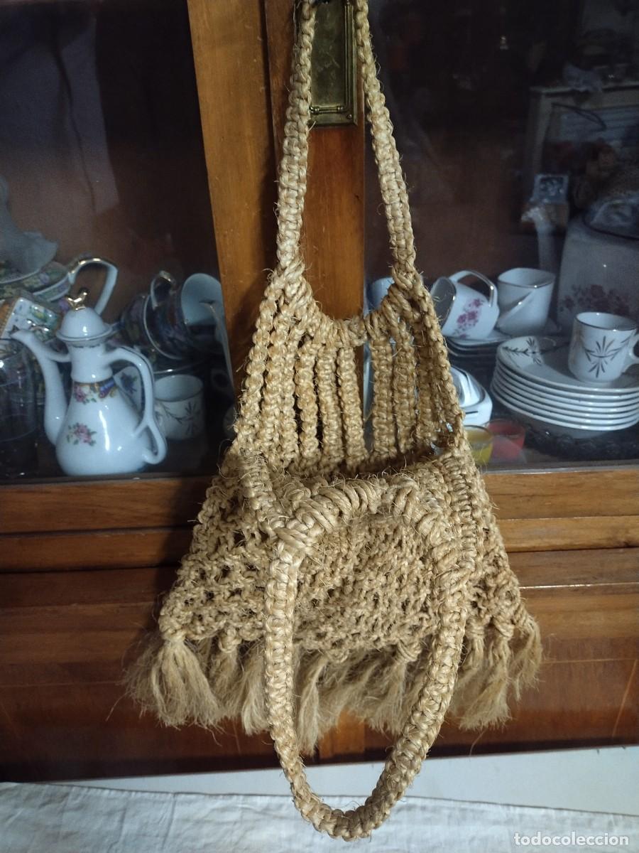 Antig&uuml;edades: Bolso de compra de pita - Foto 3