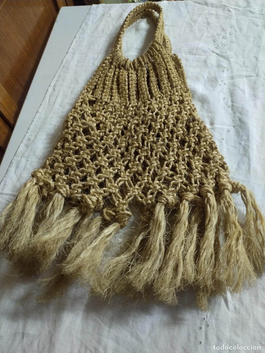 Antig&uuml;edades: Bolso de compra de pita - Foto 4