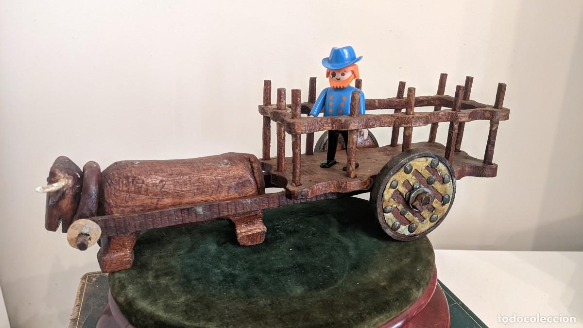 Antig&uuml;edades: ANTIGUO CARRO MADERA BUEYES VASCO - Foto 1