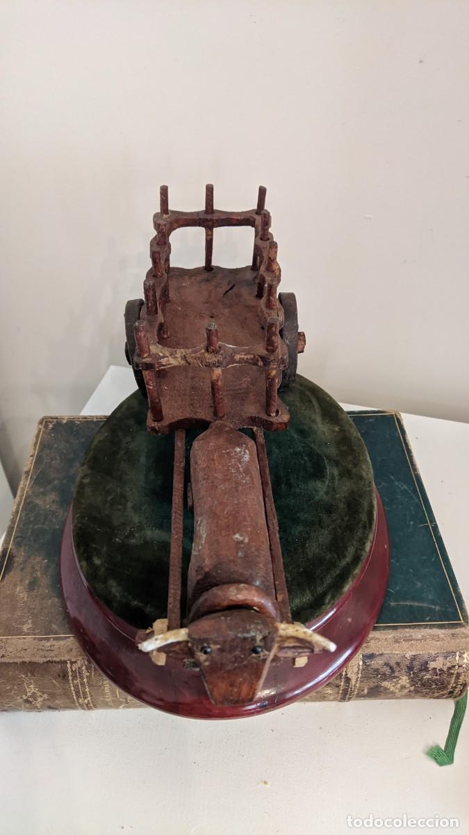 Antig&uuml;edades: ANTIGUO CARRO MADERA BUEYES VASCO - Foto 4