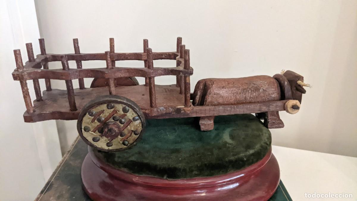 Antig&uuml;edades: ANTIGUO CARRO MADERA BUEYES VASCO - Foto 5