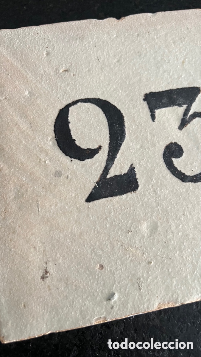 Antig&uuml;edades: ANTIGUO AZULEJO NUMERO CASA 23 - Foto 2