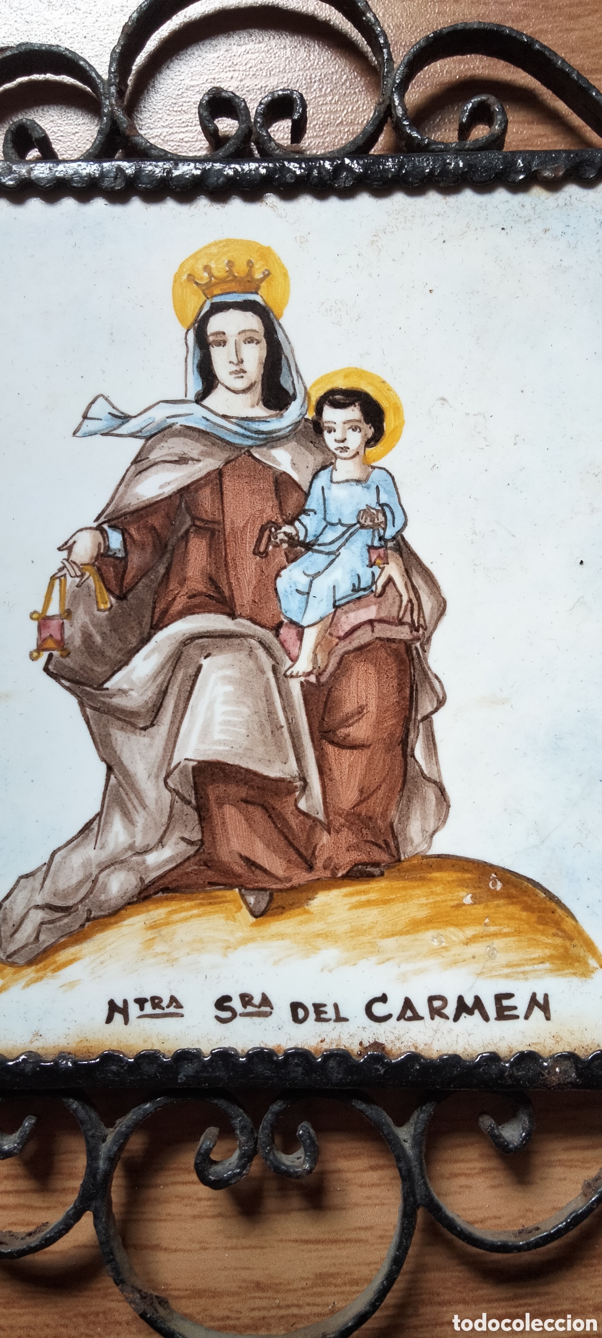 Antig&uuml;edades: AZULEJO CON HERRAJE - Foto 2