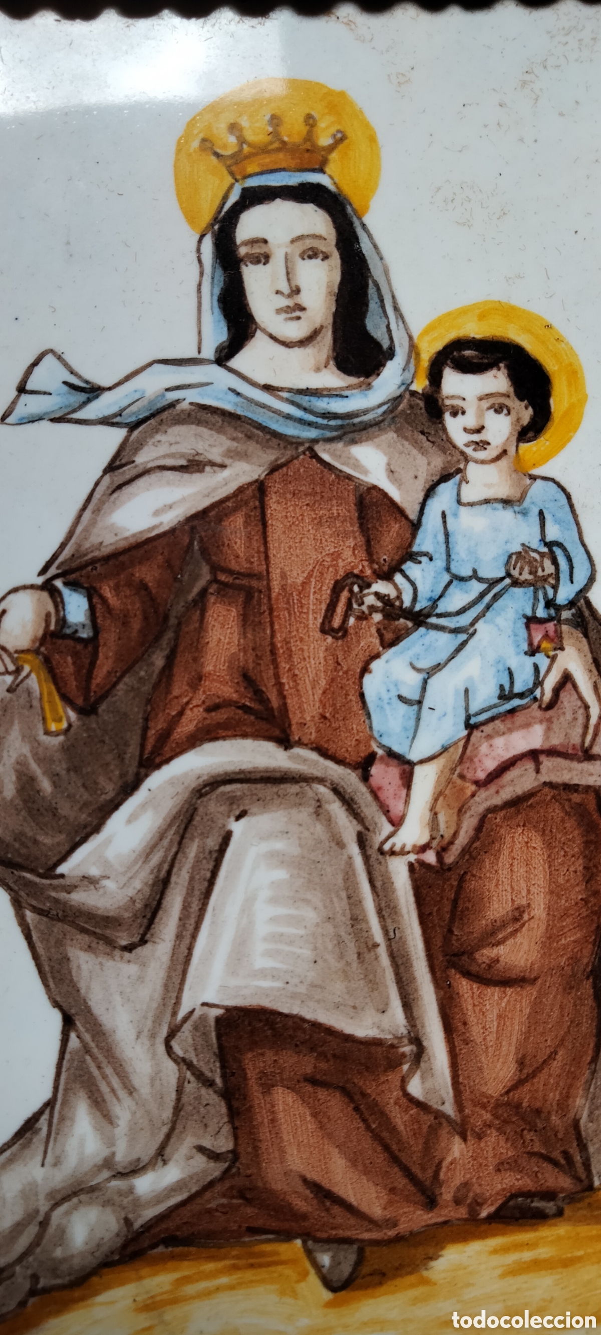 Antig&uuml;edades: AZULEJO CON HERRAJE - Foto 3