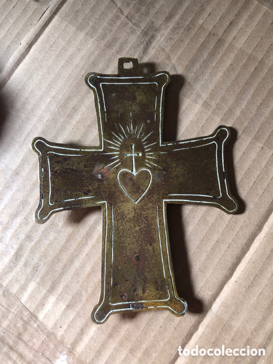 Antig&uuml;edades: CRUZ DE BROCE CON ESMALTES - Foto 2