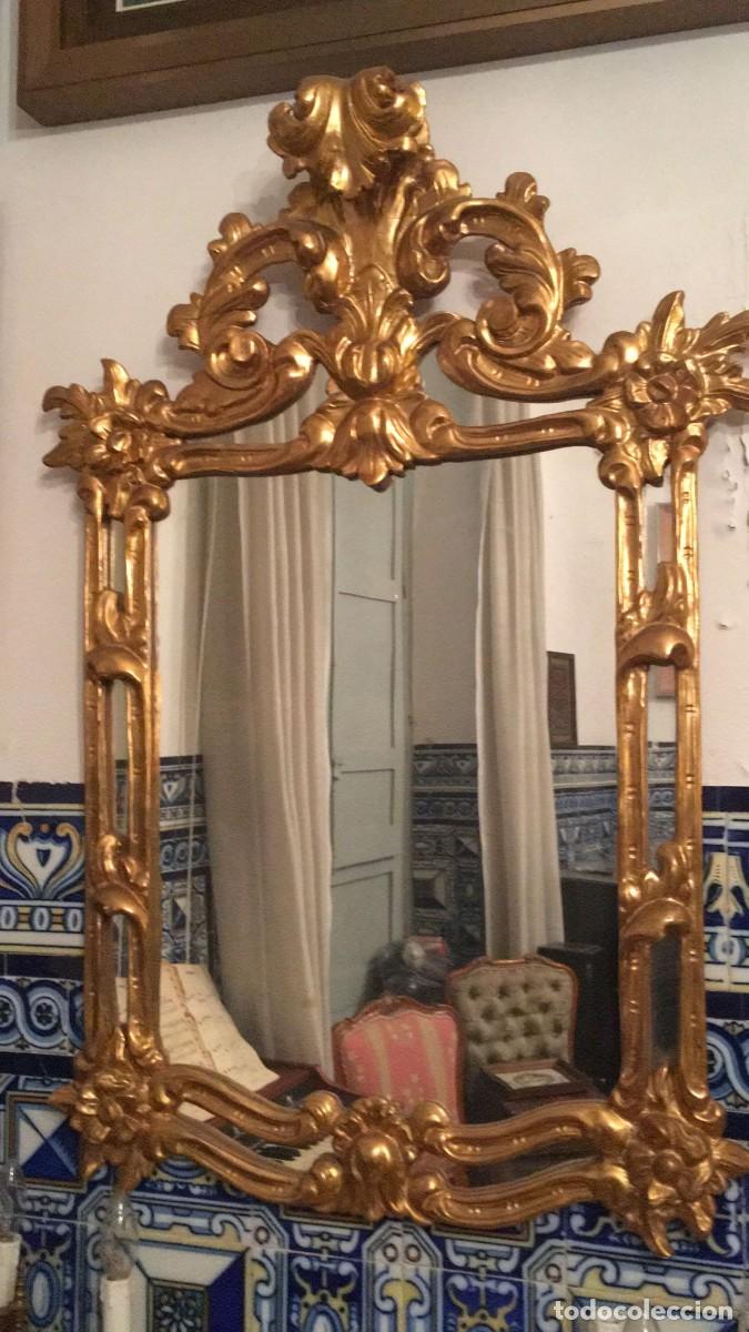 Antig&uuml;edades: Espejo isabelino madera dorada - Foto 2