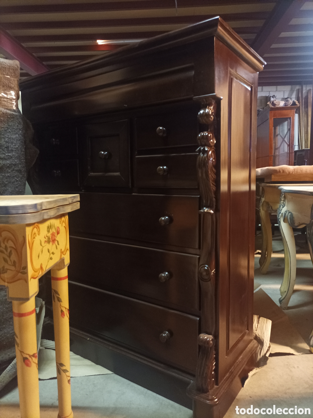 Antig&uuml;edades: C&oacute;moda antigua de caoba - Foto 7