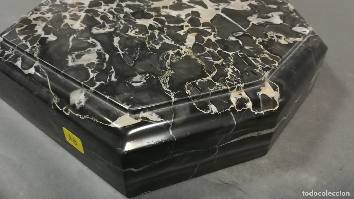 Antig&uuml;edades: BASE DE MARMOL NEGRO DE PORTORO OCTOGONAL GRANDE - Foto 8