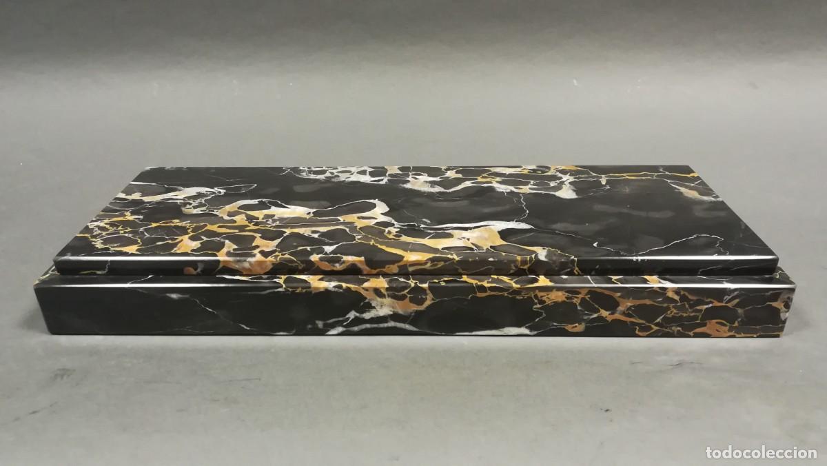 Antig&uuml;edades: BASE DE MARMOL NEGRO PORTORO RECTANGULAR GRANDE - Foto 8