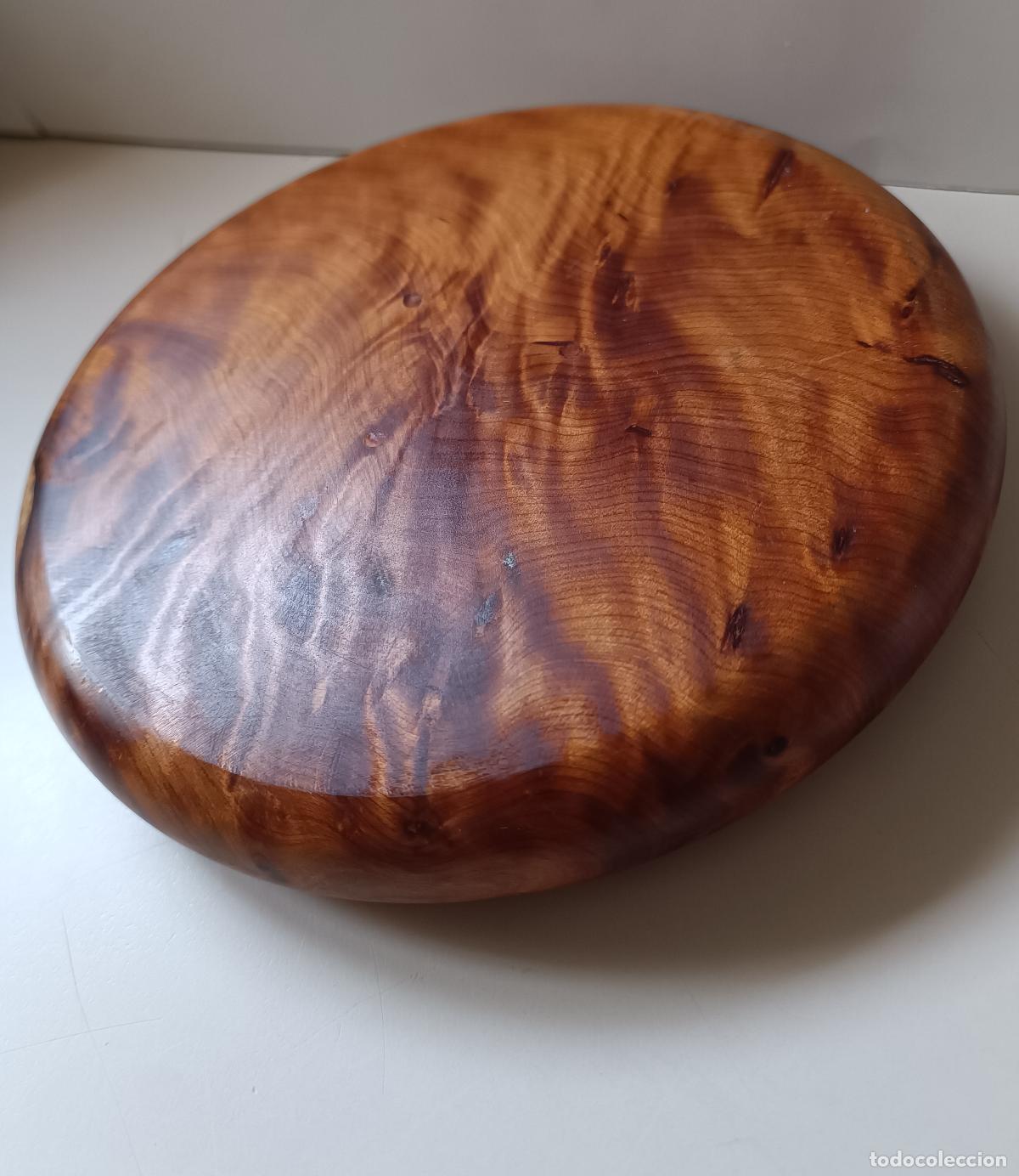 Antig&uuml;edades: PLATO DE MADERA DE UNA PIEZA. (Made in Turkey) - Foto 2
