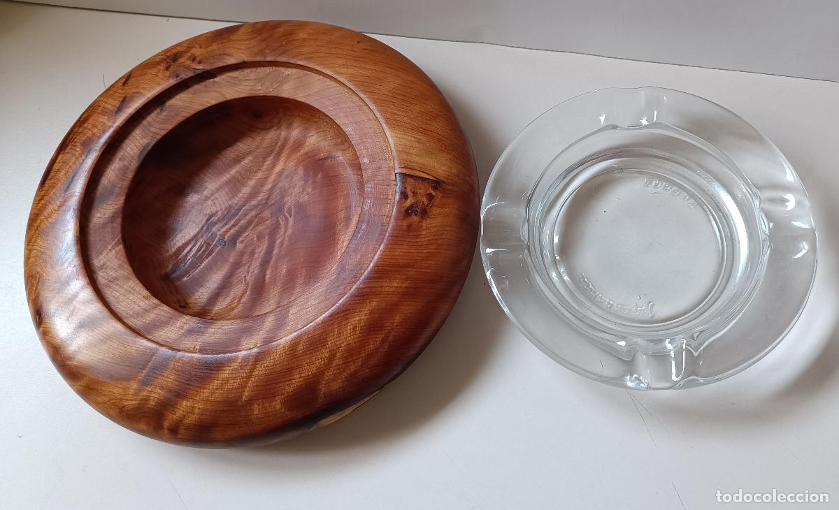 Antig&uuml;edades: PLATO DE MADERA DE UNA PIEZA. (Made in Turkey) - Foto 3