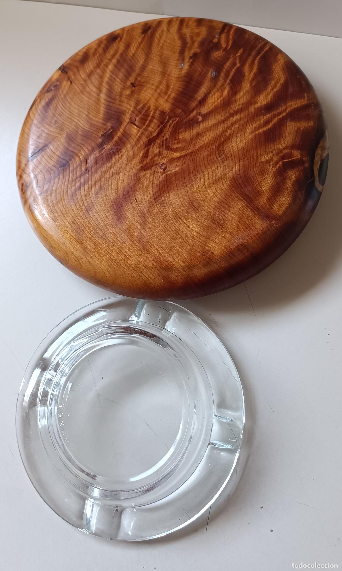 Antig&uuml;edades: PLATO DE MADERA DE UNA PIEZA. (Made in Turkey) - Foto 6
