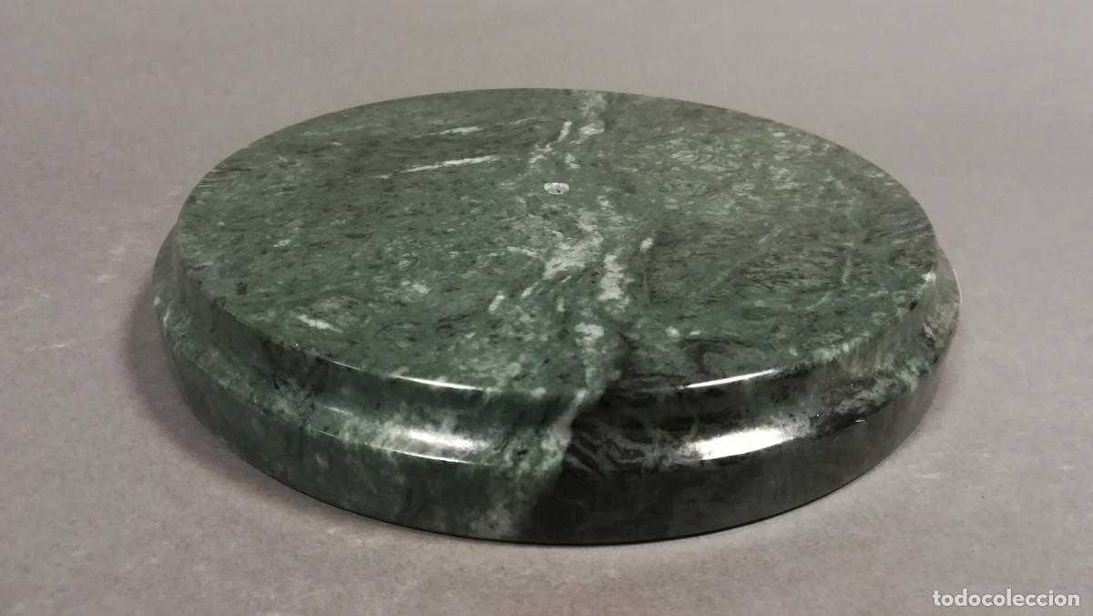 Antig&uuml;edades: BASE DE MARMOL VERDE DE FORMA CIRCULAR - Foto 1