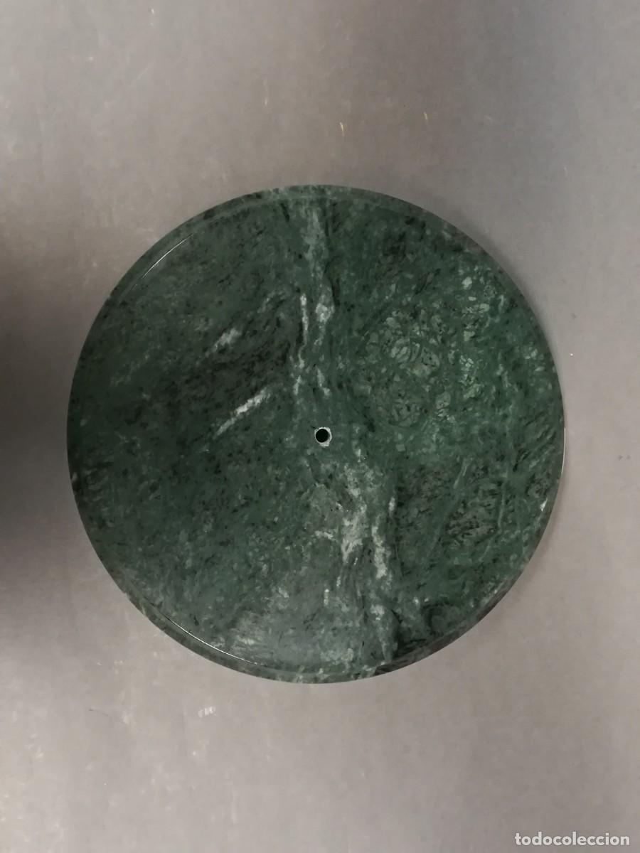 Antig&uuml;edades: BASE DE MARMOL VERDE DE FORMA CIRCULAR - Foto 3