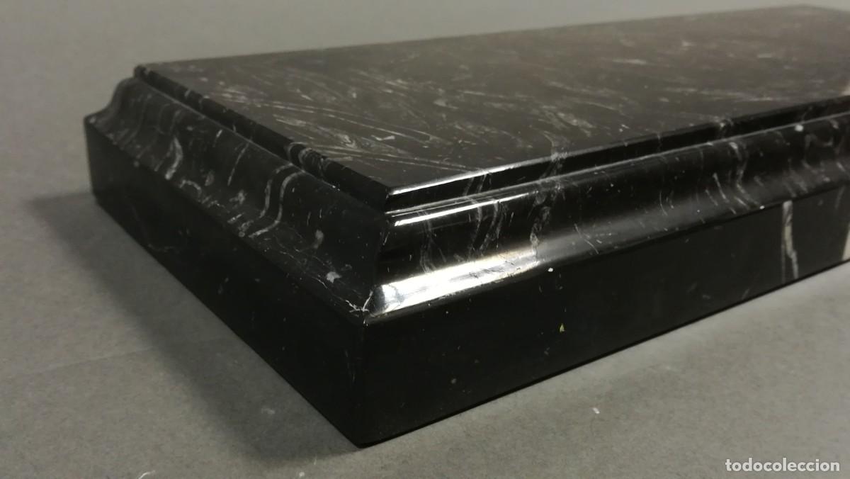 Antig&uuml;edades: BASE DE M&Aacute;RMOL NEGRO RECTANGULAR - Foto 3