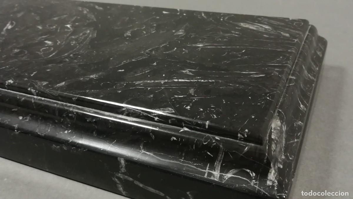 Antig&uuml;edades: BASE DE M&Aacute;RMOL NEGRO RECTANGULAR - Foto 4
