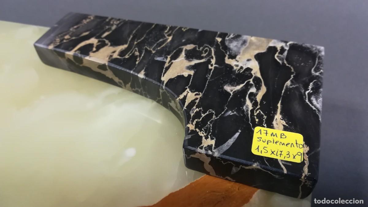 Antig&uuml;edades: BASE RECTANGULAR DE ONIX VERDE Y ONIZ PAKISTAN NEGRO - Foto 10