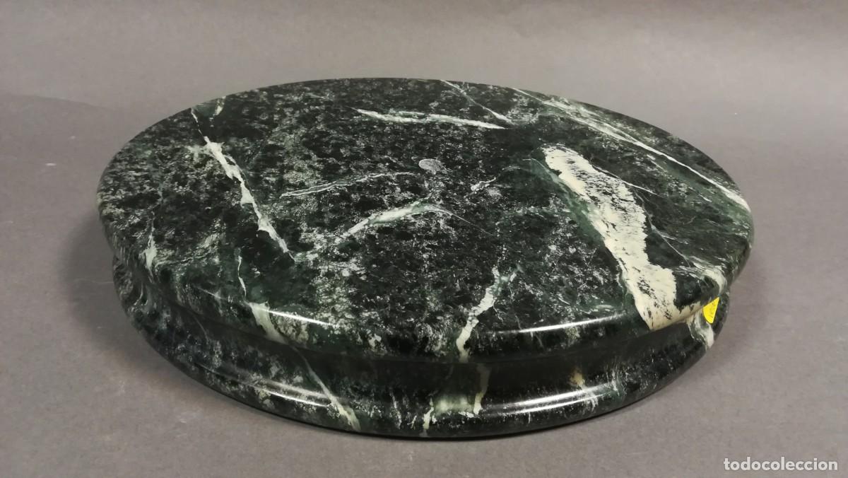 Antig&uuml;edades: BASE REDONDA DE MARMOL VERDE MACAEL - Foto 1