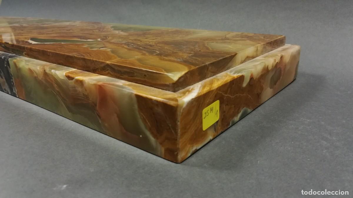 Antig&uuml;edades: BASE GRANDE DE ONICE Y MARMOL PORTORO DE FORMA RECTANGULAR - Foto 9