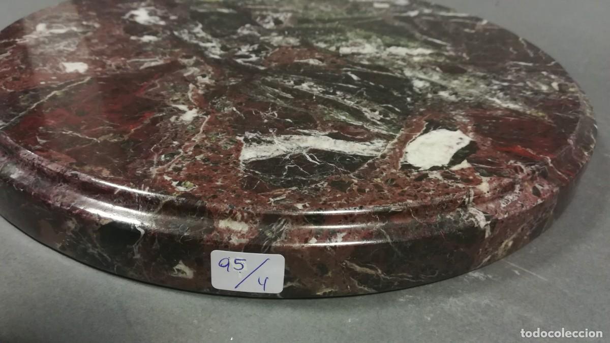 Antig&uuml;edades: BASE DE MARMOL ROJO DE BURDEOS - Foto 4
