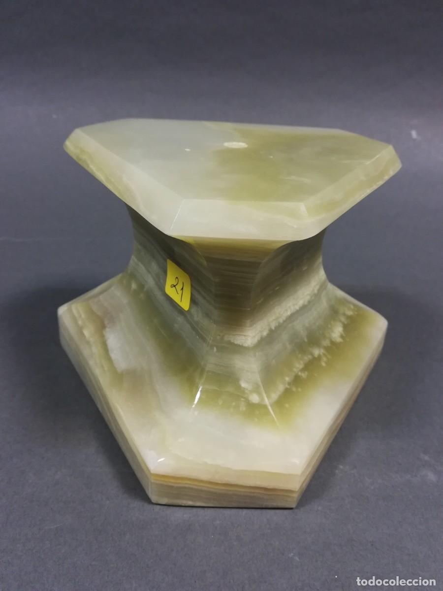 Antig&uuml;edades: BASE DE ONIX PAKISTAN DE FORMA HEXAGONAL TRIANGULAR - Foto 1