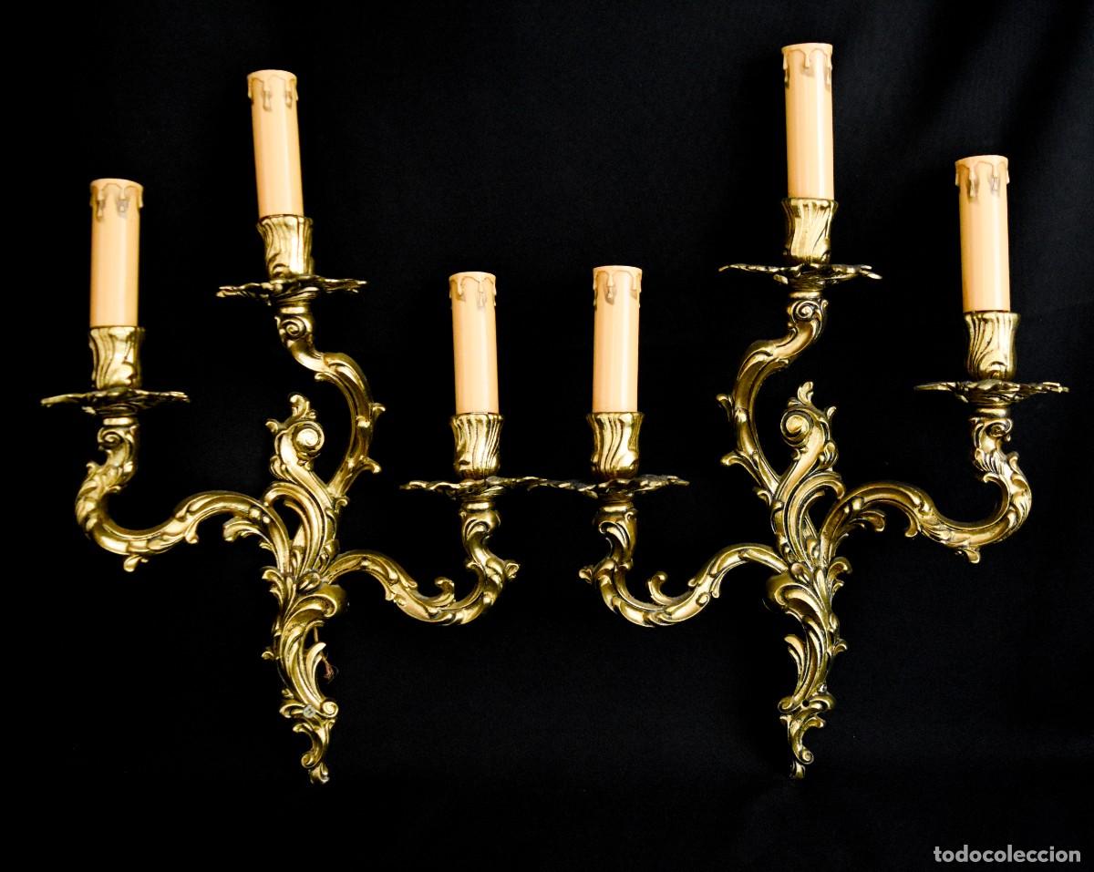 Antig&uuml;edades: Apliques de pared de bronce - Foto 3