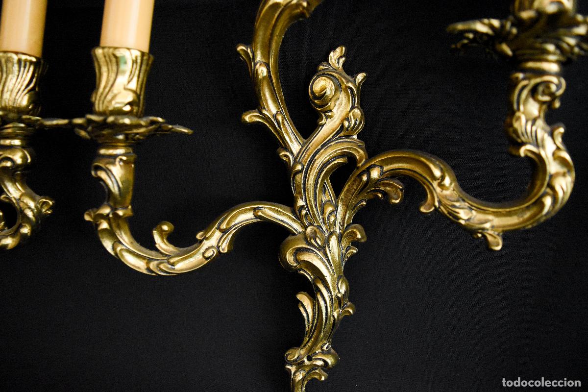 Antig&uuml;edades: Apliques de pared de bronce - Foto 4